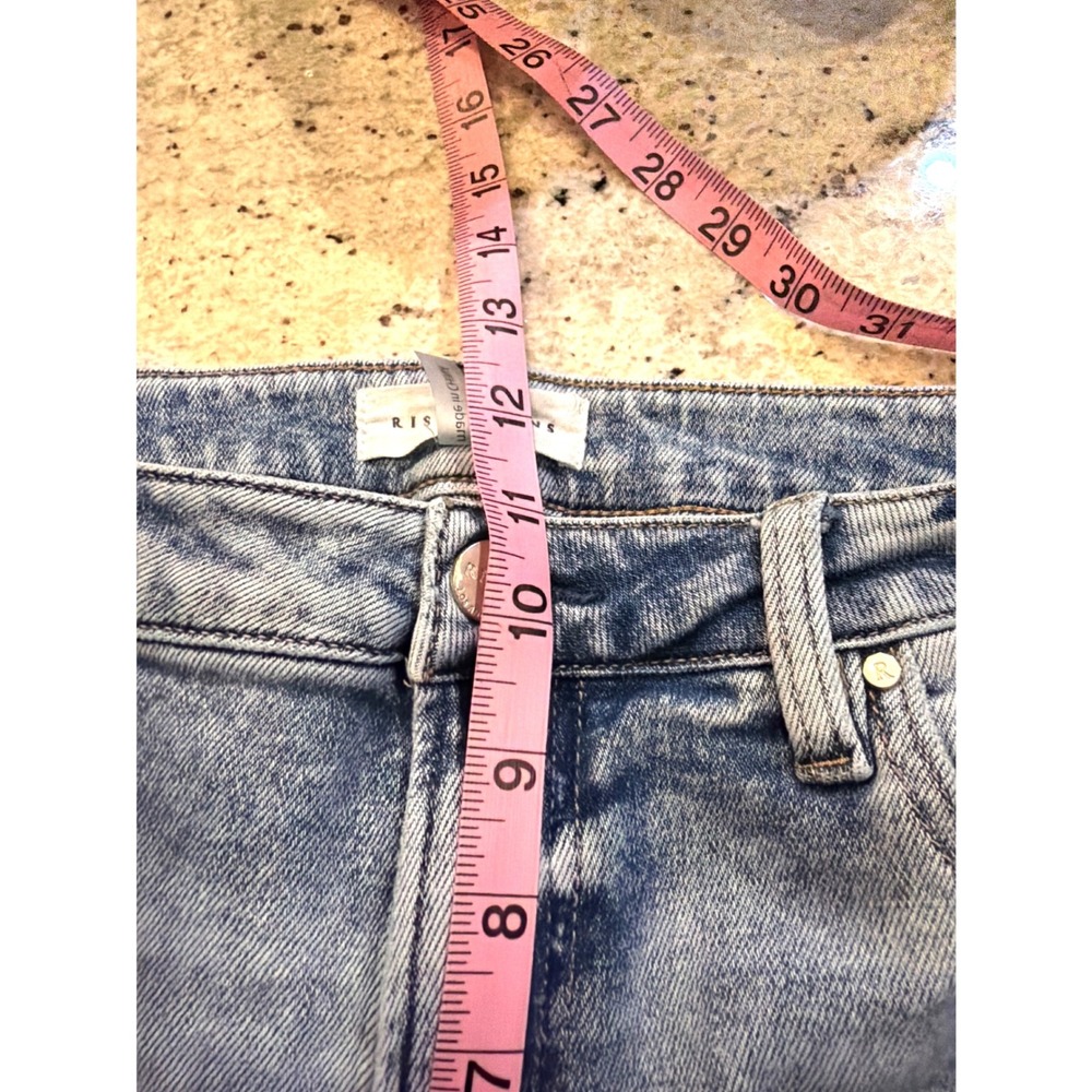 Risen Jeans Barrel Leg Women 9 29 (31 taped) Light Wash Seam Detail RDP5933 - Picture 10 of 13